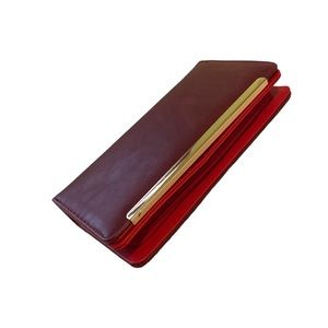 Women’s wallet in red large card slots change purse